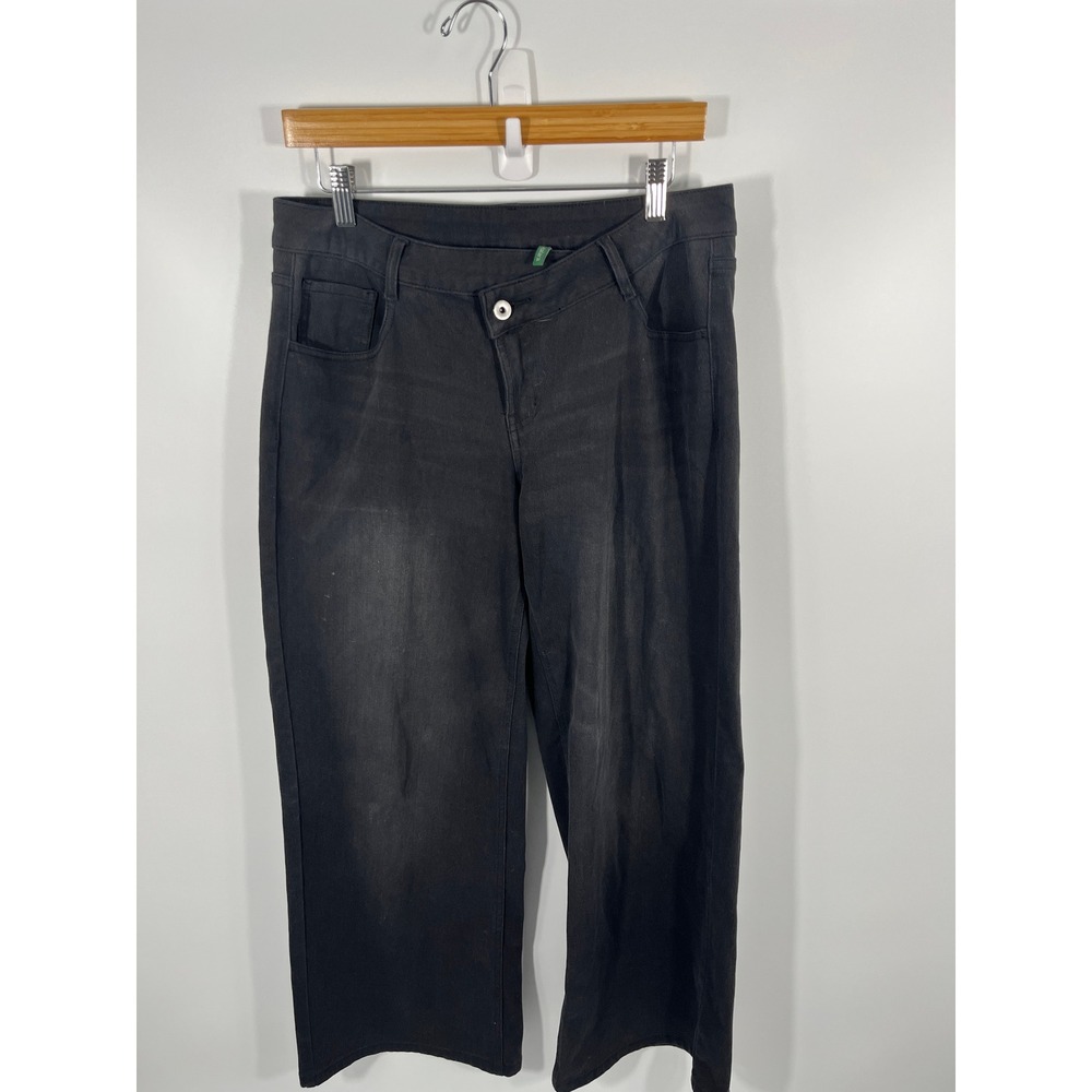 Halara Flex Wide Leg High Rise Black Jeans Womens Medium